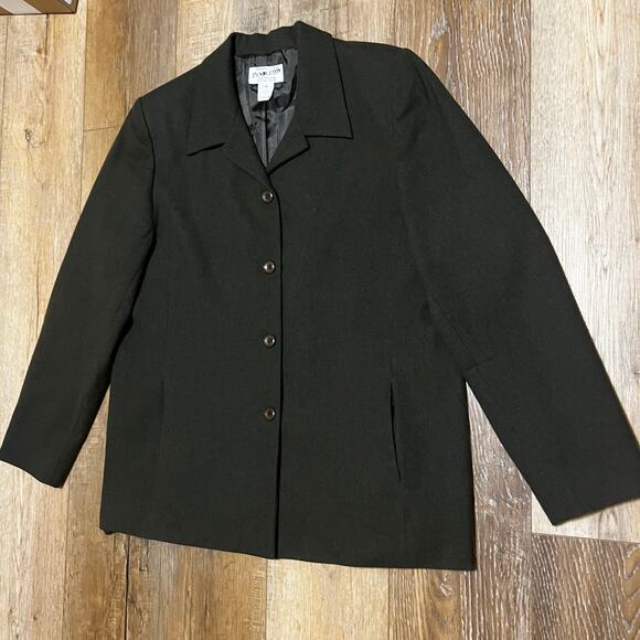 VTG Pendleton Knockabout Jacket Blazer Womens 16 Dark Green 100% Virgin Wool USA - Picture 2 of 7